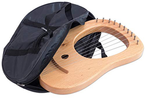 Betzold Musik - Lyra-Harfe klein, Hartholz 45 cm, 10 Saiten, stimmbar - qualitativ hochwertig, schöner Klang