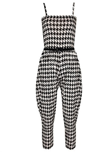 A2Z 4 Kids Girls Jumpsuit Stylish Floral Leopard & Tribal Print Playsuit - Jumpsuit Dog Tooth 13