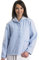 Slenderella Ladies Soft Polar Fleece Button Up Bed Jacket Floral Embroidered Detail House Coat UK 24/26 (Blue)