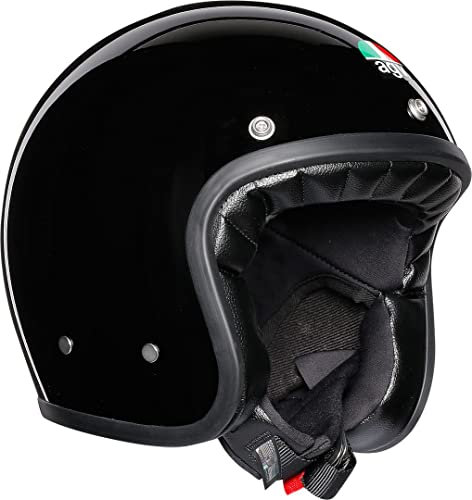 AGV Herren X70 E2205 Solid Motorrad Helm, Schwarz, M