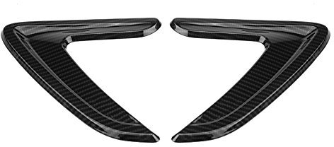 Qiilu Seitliche Belüftungsabdeckung, Auto Seitenbelüftung Abdeckung Trim Fender Aufkleber für 3er F30 2012-2016(Kohlenstoff Muster)