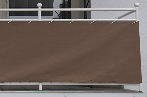 Angerer Freizeitmöbel GmbH Balkonbespannung Style (90 cm hoch, Länge: 6 Meter, Braun)