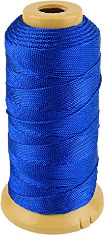 Corde en Nylon Torsadée Corde de Ficelle pour Marquer des Projets de Bricolage de Jardinage Crafting Maçonnerie (1mm-656 Feet, Bleu)