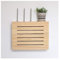 XICHENGSHIDAI Nordic Holz Wand-Montage Router Aufbewahrungsbox Massivholz WiFi Modem Okklusionsbox Wandaufbewahrung Regal Stripe S