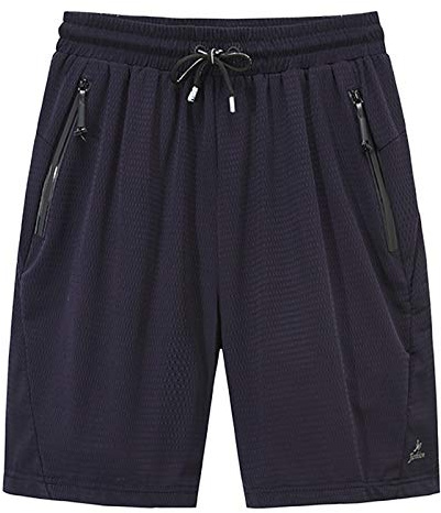 MakingDa Herren Jogginghose Shorts Atmungsaktiv Schnell Trocken Running Gym Casual Sport Shorts mit Reißverschlusstaschen