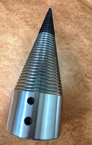 Holzspalter Drillkegel Kegelspalter 100mm mit NUT wechselbare Spitze/unterschiedliche Aufnahmen (Bohrungen) (Aufnahme 30mm mit 10mm NUT)