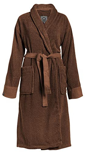 ESSENZA Bademantel Connect Organic Uni Leather Brown,XS, 100% Bio-Baumwollfrottier (GOTS), Uni