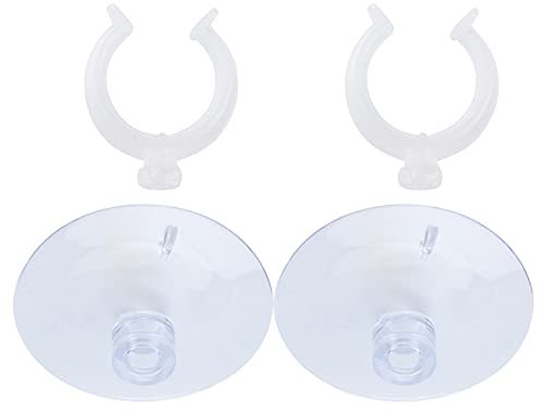 Schlauchschellen, leichte feste Saugnapf Airline Schlauchhalter 2PCS Aquarium Saugnapf Clips für Aquarium[Kann 22-25mm klemmen]Handtaschenhalter