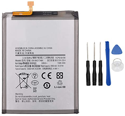 Backupower Ersatz EB-BA217ABY Akku Accu Kompatibel mit Samsung EB-BA217ABY, GH82-22989A Handy Smartphone Telefon 3.85V 5000mAh