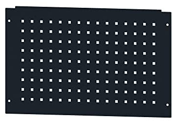 Ulmia Lochblech für Multifunktionstisch MFT1200 (mit 10 mm Quadratlochung, gepulvert RAL 7016, zur seitlichen Befestigung am Arbeitstisch)