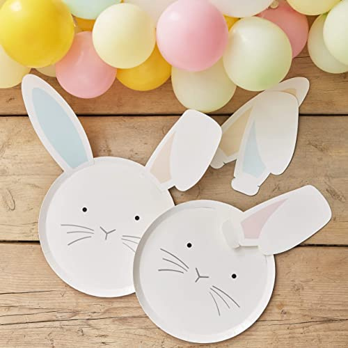 8 Eco Osterhasen Pappteller 25cm