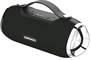 DAEWOO INTERNATIONAL - Altavoz Bluetooth DBT-555 Altavoz Inalámbrico Portátil, Altavoz con USB, Potencia de 10W, Resistencia al Agua IPX5, Conector Aux-in, Radio FM, Color Negro