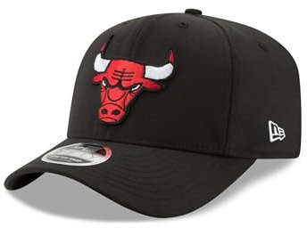 New Era Chicago Bulls Strech-Snap Cap 9Fifty Basketball schwarz NBA Fankappe verstellbar - S-M (6 3/8-7 1/4)