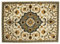 RUG PRINCE Teppich aus Schurwolle 160x230 Beige Medaillon Handarbeit Handtuft Modern 217