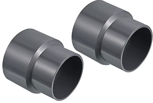 PATIKIL PVC Riduttore Tubo Raccordo 90x75mm, Dritto Giunto Adattatore Connettore, Grigio