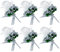6 Stück Hochzeit Braut Blumen Anstecker,Handgefertigte Rose Bräutigam Boutonniere Hochzeitsbrosche Blumenstrauß Korsage künstliche Blumen für Party Prom Männer Anzug Dekoration,Weiß Silber