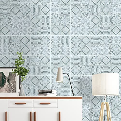 XIUWOUG Autocollants Carreaux salle de bain et cuisine | épaissir Stickers Carrelage Autocollants - Carreaux Ciment adhésifs Stickers décoratifs,C,30x30cmx8PCS