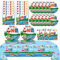Ofishally One Birthday Party Supplies Serves 24 Gone Fishing 1st Party Paper Plates Napkins Little Fisherman Tablecloth Set Tableware Kit for Baby Shower Decorations Kids Boys Girls