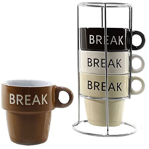 Tazzone da latte casa tazza per caffè lungo cappuccino impilabili set4 230 ml in ceramica microonde lavabile in lavastoviglie