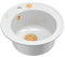 QUADRON Fregadero Redondo de Cocina Blanco y Cobre | Tamaño 51 cm, Granito | MORGAN 210 Encastrable Con Orificio Para Grifo | Un Seno | Moderno