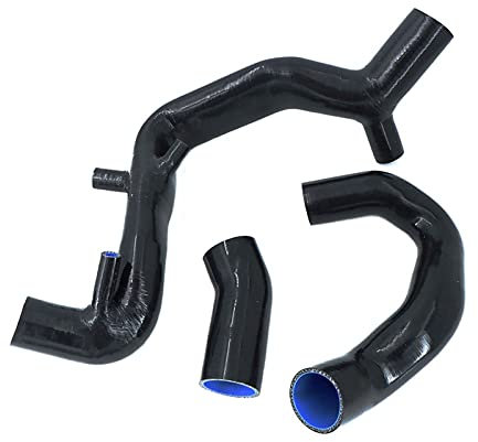 Tubi del radiatore Tubo di Aspirazione Turbo per B&Enz per Smart 1000 Smart 451 1.0T Kit di Tubi Flessibili per Radiatore in Silicone (3 Pezzi) Blu/Nero (Colore : Nero)