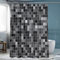 Rideau Douche Gris Anthracite - Noir Rideau de Douche Polyester Rideau de Douche Anti Moisissure Impermeable Rideaux de Douche Lavable Machine Rideau Douche Tissu Moderne 150x180cm