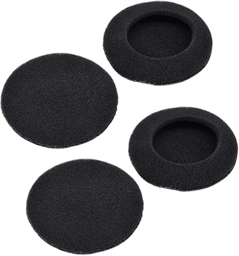 repairy 4X Ersatz-Ohrpolster Universal Schwarz für Kopfhörer Headset (60mm)