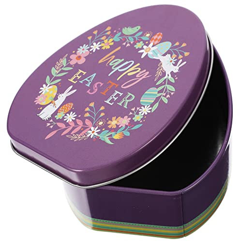 Lurrose -geschenkbox Aus Blech Dekorative Plätzchendose Mit Osterhasen- Für Süßigkeiten Und Party- Für Ostern Und Feiern Farbenfrohes Design