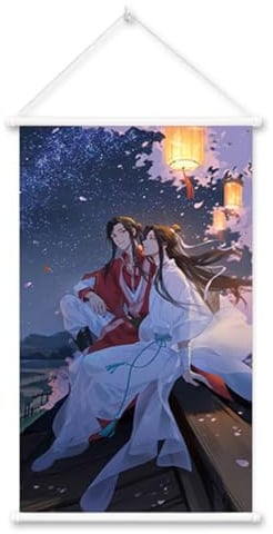 Tian Guan Ci Fu Anime Scroll Poster Xie Lian/Hua Cheng Wandkunst Gemälde Bild Aufhänger Poster Schlafzimmer Heimdekoration Anime Hintergründe Poster
