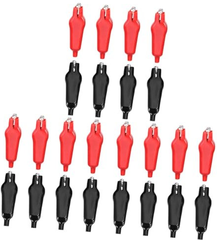 jojofuny 24pcs Charging Clamp Test Clamp for Electrical Testing Banana Safety Test Clip for Automotive