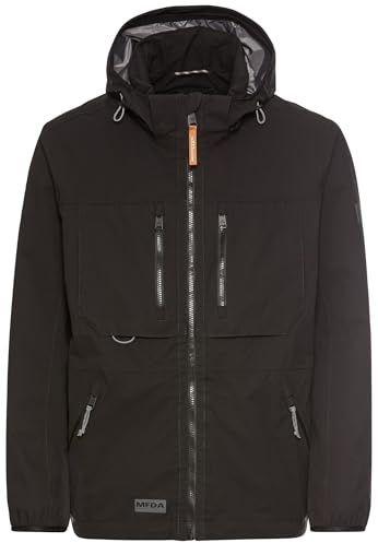 camel active Herren teXXXactive® Windbreaker mit Abnehmbarer Kapuze Schwarz, menswear-56