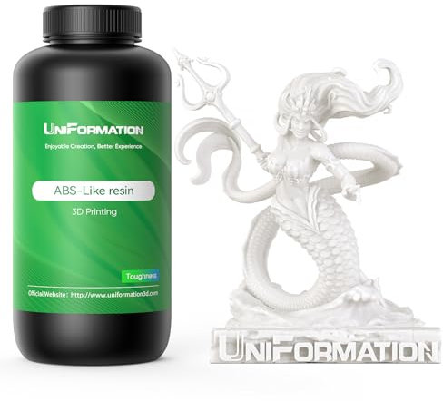 UNIFORMATION 3D Drucker Resin ABS LIKE Resin hart robust 3D-Druckerharz Photopolymer UV-hrtende 3D-Harzflüssigkeit mit hoher Przision geeignet für funktionaler mechanischer Druck wei 2 kg