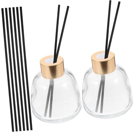 Yardenfun Juego De 4 Frascos De Perfume Navideños De Vidrio Vacíos con Tapa para Difusores para Familiares Y