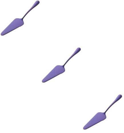Amosfun 3St Kuchenschaufel Edelstahl einstellbar Werkzeug Pizzaschneider dreieckige Tortenschale Utensil ausstechplatte Cutter messser spachtel Backschaufel Hochzeitstortenschaufel Violett
