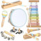 POGOLAB Musikinstrumente Kinder ab 3 Jahre, Montessori Musikalische Spielzeuge für Babies mit Xylophon Kinder/Tamburin/Maracas, Baby Musikspielzeug Kindergeschenke ab 3 4 5 Jahre