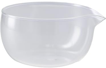 YILANJIN Glass Bowl, 350 ml Clear Glass Matcha Bowl with Small Pouring Spout, Transparent Fruit Salad Mixing Bowls for Kitchen, Reusable Mini Glass Dipping Bowls for Home, Parties, Dessert, Snack