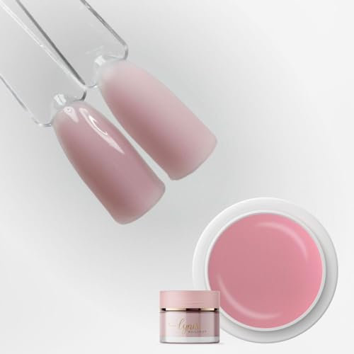 Lynis-Nailshop.de - Gel de construction pour ongles - Rose - 15 ml - Pour modelages d'ongles, à viscosité moyenne - Comme maquillage - Camouflage - Pinchable pour UV et LED