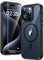 TAURI Magnetica Cover per iPhone 15 Pro [Compatibile con MagSafe] con Pellicola in Vetro Temperato, Custodia Rigida per Sottile Anticaduta - Nero
