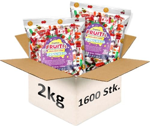 Capico Fruitis Kaubonbon Cubes/Fruchtkaramellen 2000g (ca 364 Stk.)