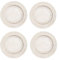 Charger Plate Set of 4 Table Mats Premium Woven Rattan Placemats with Glazed Finish Dining Table Kitchen Island Breakfast Bar Table Place Mats (White)