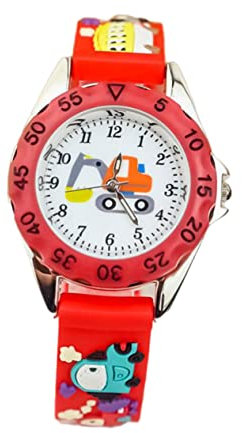 Homoyoyo Junge Mädchen Cartoon Armbanduhr Niedliche Quarz Uhr Für Jungen Und Mädchen Leicht Und Zu Tragen Rote Farbe Mit Kreativem Design