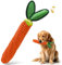 AUSCAT Carrot Dog Rope Toy, Durable Braided Teething Toys, Tug of War Toy with Squeaker for Small Medium Large Dogs