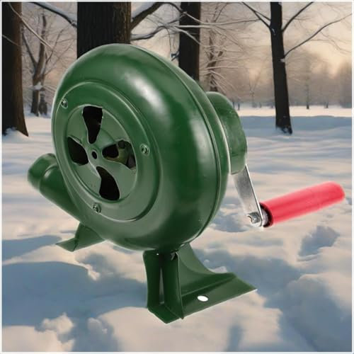 JOUFNING Ventola Barbecue Manuale - Soffiatore per Barbecue, Accendino Portatile A Carbone, con Ingranaggi in Ferro, 80W To 350W(350W)