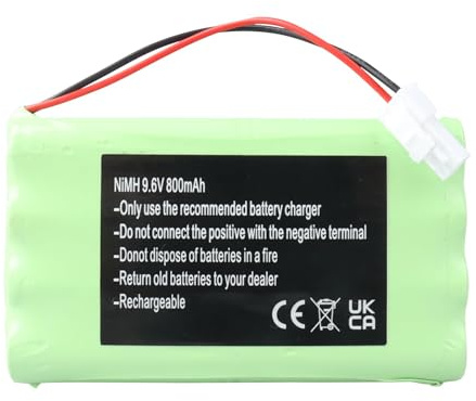 MXJFYY 9.6V 800mAh Replacement Battery 2400720 5008956 5071688 for Somfy M3 HR15/51, Gate and Garage Door Motor, Swing Gate Operator & Freevia, GDK, SGA and SGS motors, Somfy Elixo 500 3S io/GDK 3000