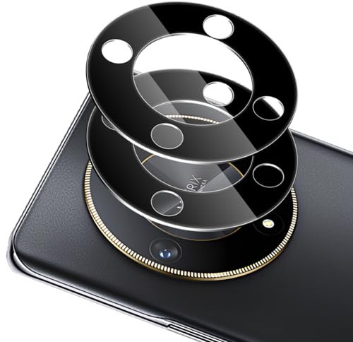 Xunzii 2 Stück Kameraschutz für Honor Magic 6 Lite 5G für Panzerglas - [Schwarz], 9H Härte Anti- Kratzer Kamera Schutzfolie, Ultra-Klar Linse Glas Folie, Anti-Staub HD Hinten Kamera Schutz