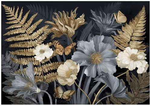 WallArena Vlies Fototapete, Botanisch, 400x280cm | Fototapeten - Tapeten - für Wohnzimmer Schlafzimmer - Vliestapete Wandtapete Tapete 3D Effekt- inkl. Kleister