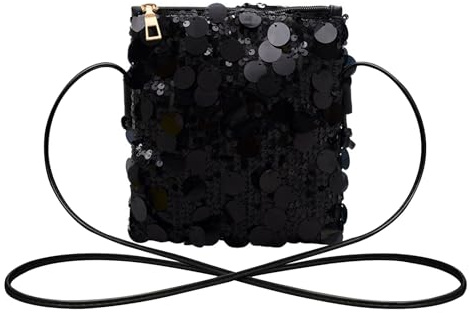 JENCVNL Glitzer Pailletten Damen Handtasche,Tasche Mini Clutch kleine Damen Glitzer Tasche Schultertasche für Prom Hochzeit Party Bankett