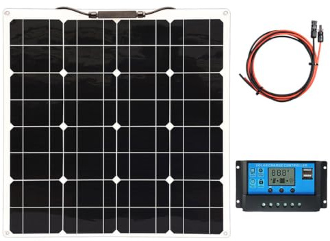 YIGECHENXIN Panneau Solaire Semi-Flexible Monocristallin 500W
