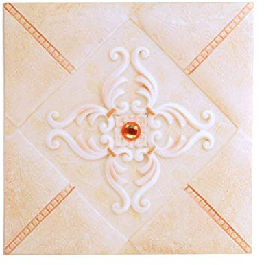 10 pezzi Adesivi Tridimensionali Piastrelle Retro Autoadesivo PVC Diagonale Pavimento Adesivo da Parete Vintage Spazio Bagno Decals 12 cm x 12 cm