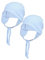 TupTam Baby Erstlingsmütze mit Ohrenklappen 2er Pack, Farbe: Blau, size 56, ( Label size:50/56)